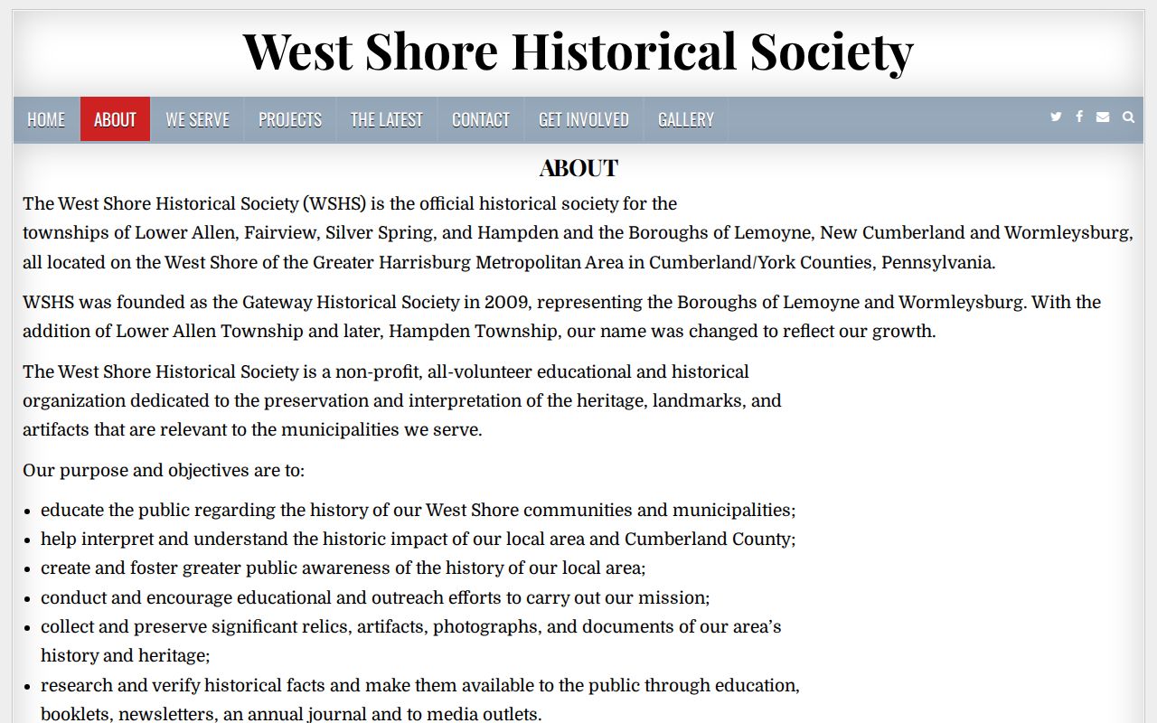 Lower Allen Township neighbors local community history resource
