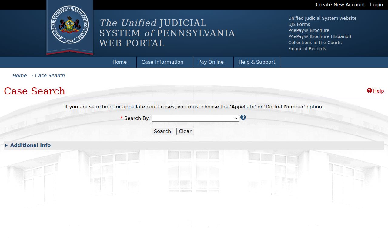 Lower Allen Township residents directory Pennsylvania UJS case search
